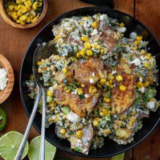 Mexican Street Corn Smashed Potato Salad