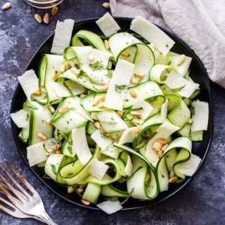 Zucchini Ribbon Salad with Lemon and Parmesan Cheese