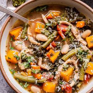 Pesto Chicken and Vegetable Soup