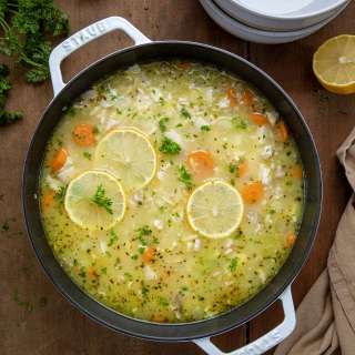 Lemon Chicken Orzo Soup