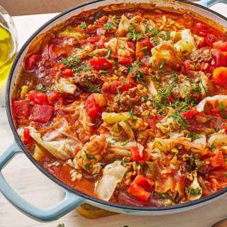 Mediterranean-Style Unstuffed Cabbage Rolls