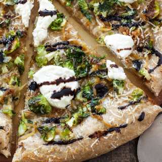 Brussels Sprouts and Ricotta Pizza