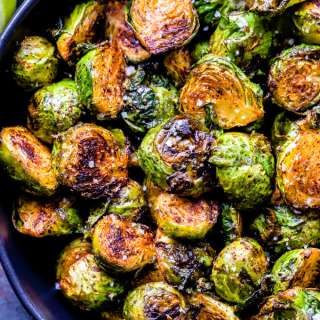 Chili Honey Lime Roasted Brussels Sprouts