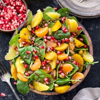 Roasted Golden Beet, Citrus, Lentil Salad
