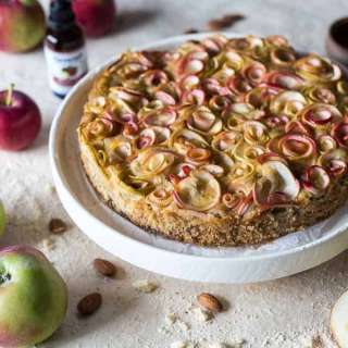 Almond apple cake with apple roses