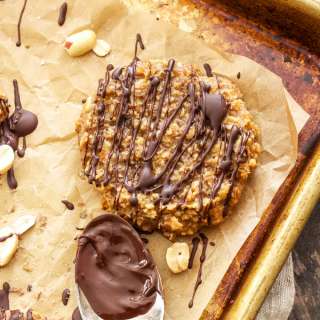Chocolate Peanut Butter Banana Oat Breakfast Cookies