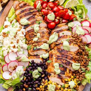 Southwest Chicken Salad with Avocado Lime Dressing