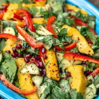 Mediterranean-Style Mango Salad Recipe with Spinach