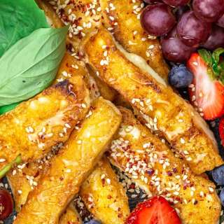 Easy Fried Halloumi Recipe with Warmed Honey