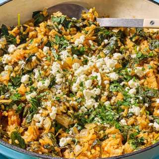 Spanakorizo - Greek Spinach Rice