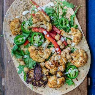 Mediterranean Vegan Wraps with Cauliflower and Tahini
