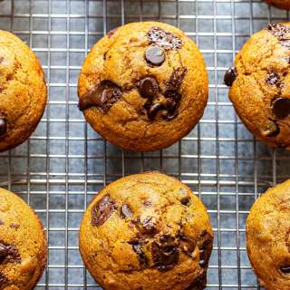 Pumpkin Espresso Chocolate Chunk Muffins