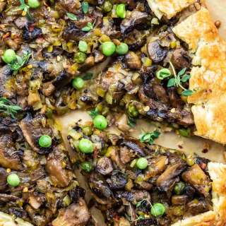 Savory Mushroom and Leeks Galette
