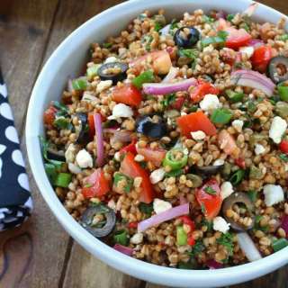 Greek Einkorn (Wheat Berry) Salad