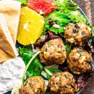 Turkey Meatballs with Spinach and Feta