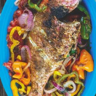 Mediterranean-Style Whole Roasted Red Snapper