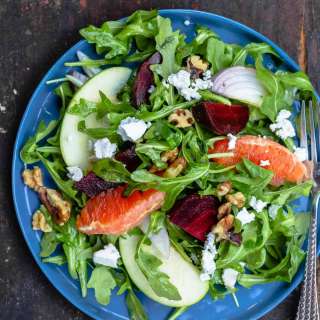 Orange Beet Salad with Arugula and Feta