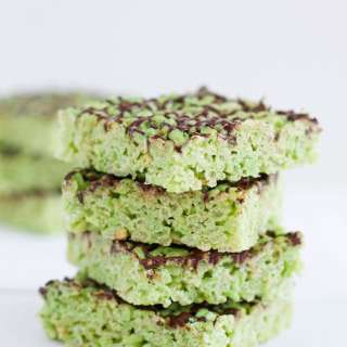 Pistachio Pudding Rice Krispie Treats