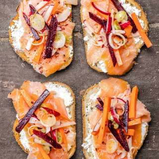 Smoked Salmon Sandwich with Feta