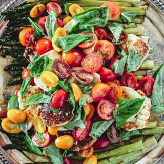 Roasted Asparagus Salad with Tomato and Basil