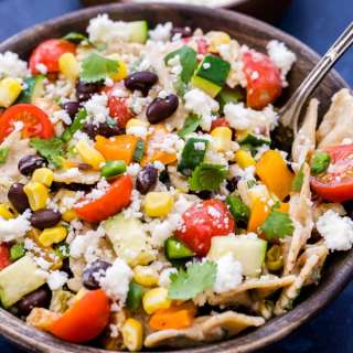 Creamy Southwest Vegetarian Pasta Salad
