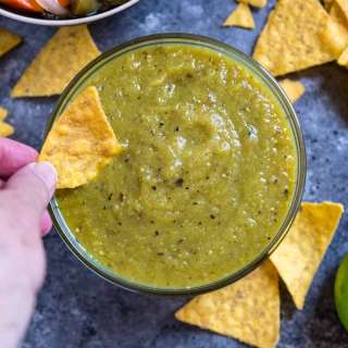 Roasted Salsa Verde (Green Chile Salsa)