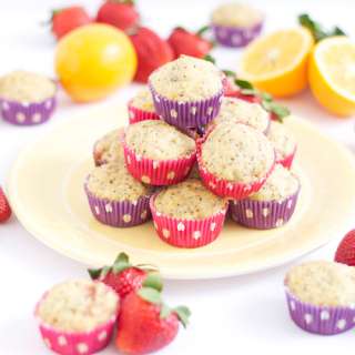 Strawberry Meyer Lemon Poppy Seed Muffins
