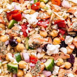 Mediterranean Salmon Orzo Salad