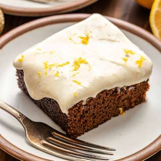 Gingerbread Cake with Lemon Cream Cheese Frosting
