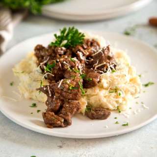 Braised Beef Tips in Red Wine + Video