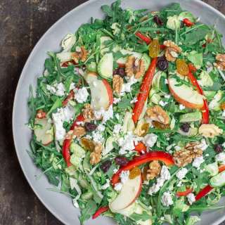 Shaved Brussels Sprouts Salad with Honey-Citrus Dressing