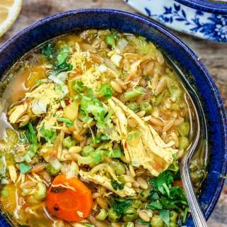 Lemon Chicken Orzo Soup
