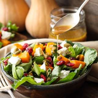 Roasted Butternut Squash Salad with Cider Vinaigrette
