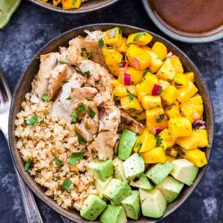 Cauliflower Rice Fish Taco Bowls