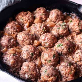 Lamb Meatballs with Caramelized Onions
