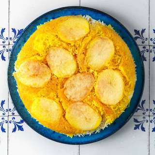 Persian Rice with Potato Tahdig
