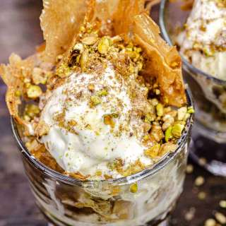 Baklava Ice Cream Sundae