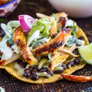 Yucatan Grilled Chicken Tostadas