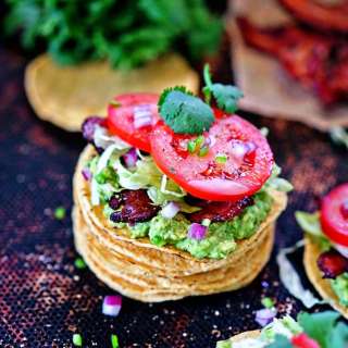 BLT Tostadas with Guacamole