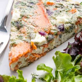 Egg White Frittata with Smoked Salmon