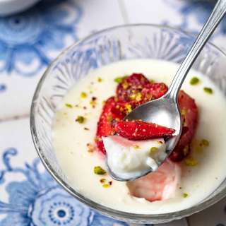 Mahalabia (Rose Water Milk Pudding)