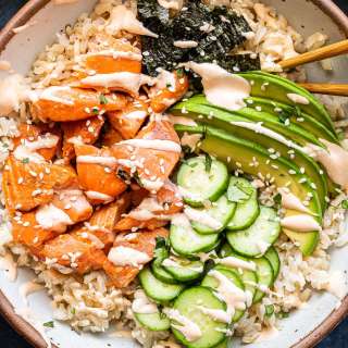 Salmon Roll Sushi Bowls