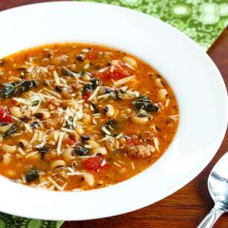 Black Eyed Pea Soup with Sausage and Kale