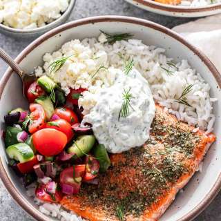 Greek Salmon Bowls