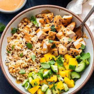 Thai Peanut Chicken Bowls