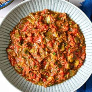 Taktouka (Moroccan Tomato and Roasted Bell Pepper Salad)