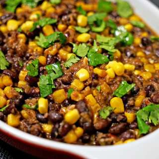 Mexican Black Beans and Corn (Frijoles con Elote)