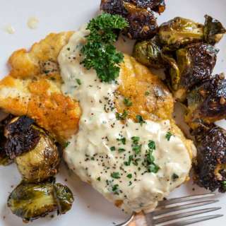 Parmesan Crusted Chicken with Mustard Cream Sauce