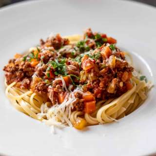 Lamb Bolognese With Linguine