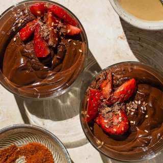 Vegan Chocolate Pudding with Tahini